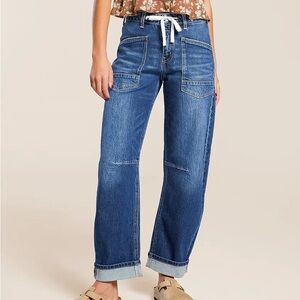 Kate Barrel Stretch Cuffed Jean - Vervet by Flying Monkey